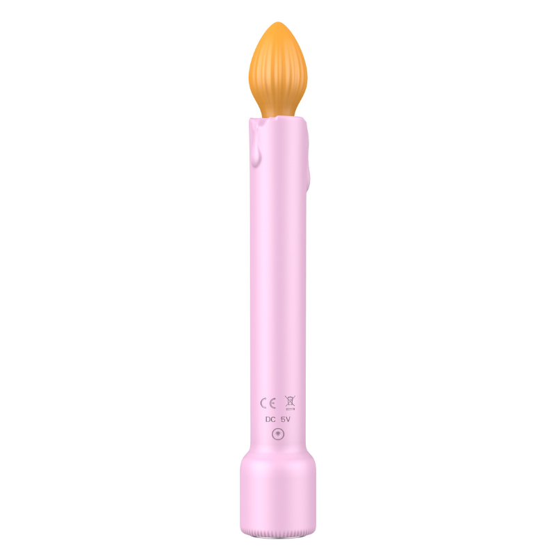 Vibrador que se enciende como una vela Base calentable Placer ardiente 