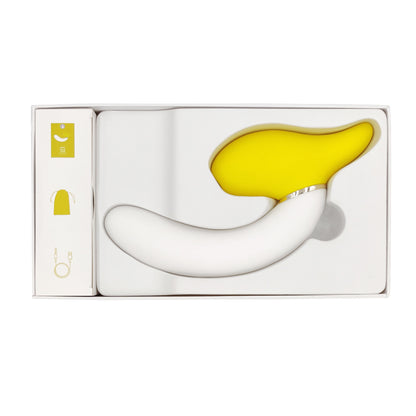 Vibrador Banana Giratorio Doble estimulación Succión y vibración 