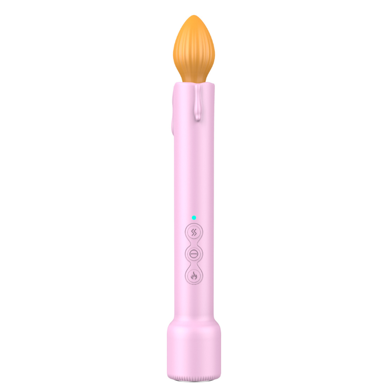 Vibrador que se enciende como una vela Base calentable Placer ardiente 