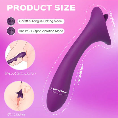 Clit Licking Tongue Vibrator with G Spot Stimulator