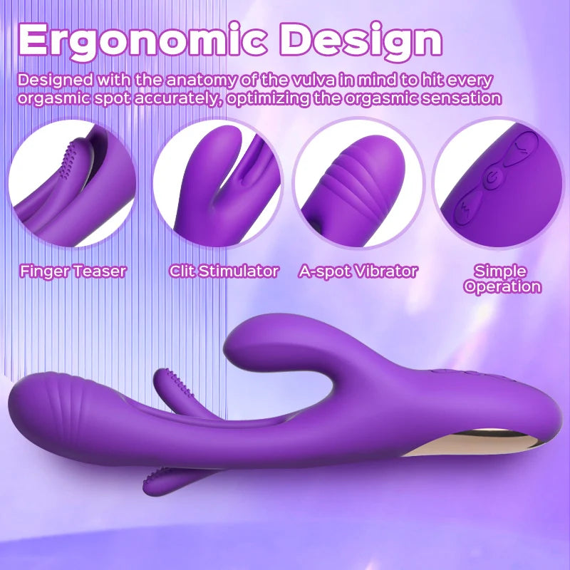 Vibrador de punto G con forma de conejo