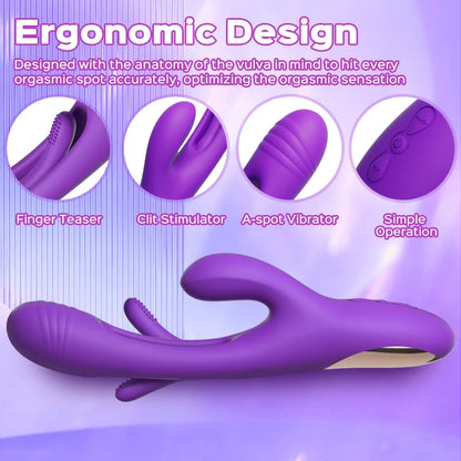 Vibrador de punto G con forma de conejo