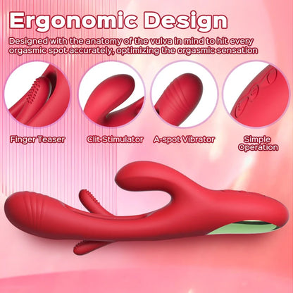 Vibrador de punto G con forma de conejo