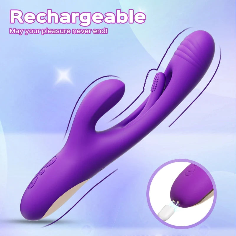 Vibrador de punto G con forma de conejo