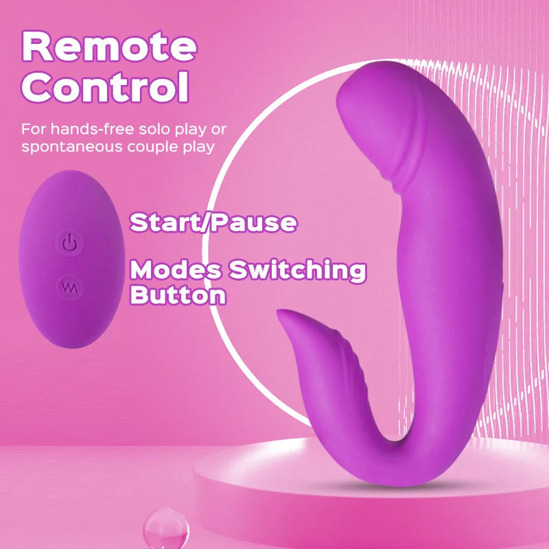 Vibrador giratorio de doble motor para clítoris y punto G