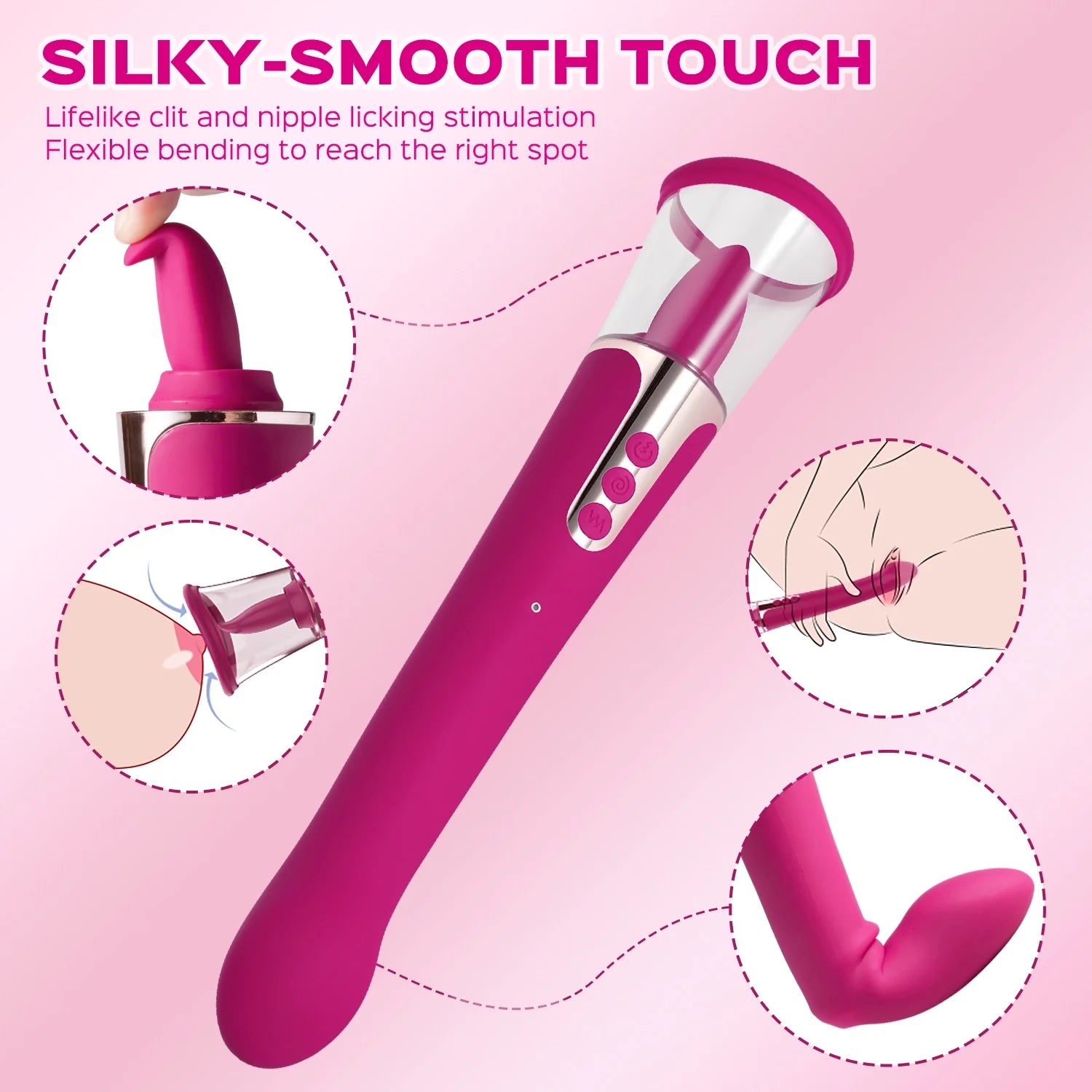 3 in 1 Clit Licking Sucking G Spot Vibrator