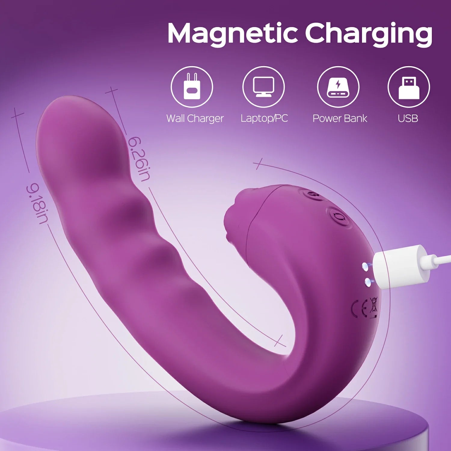 G-Spot Vibrator With Rotating Head &amp; Vibrating Tongue